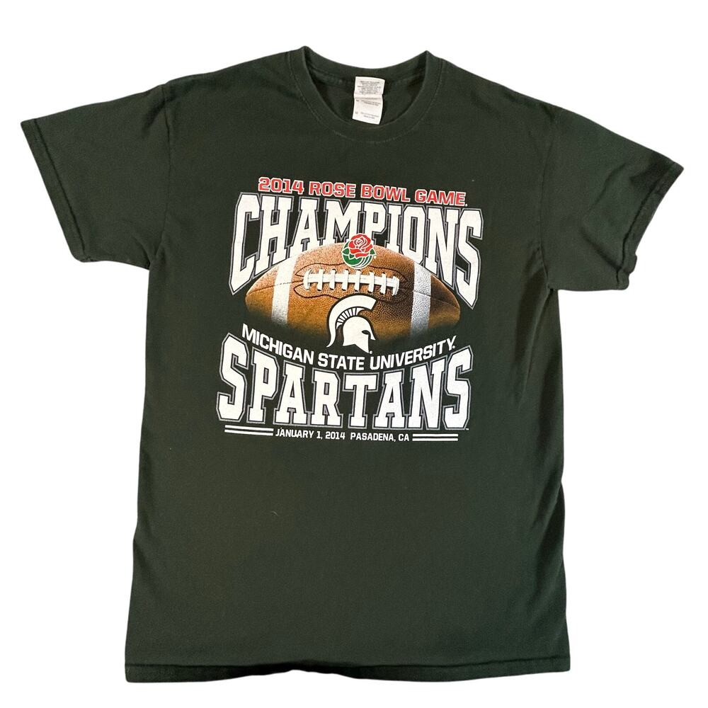 2014 Rose Bowl Champions Michigan State University Spartans Shirt Size‎ M